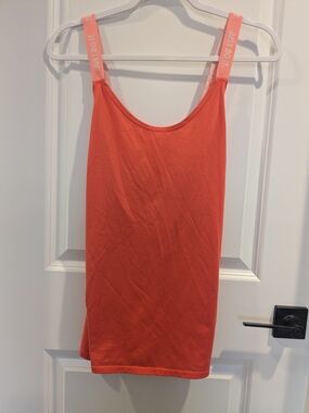 Nike Coral-Orange Dri-FIT Tank with Pink Accents